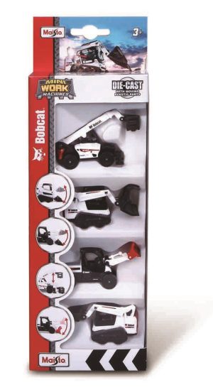 BOBCAT 4 PACK SET - MINI WORK MACHINE - Escala 3"