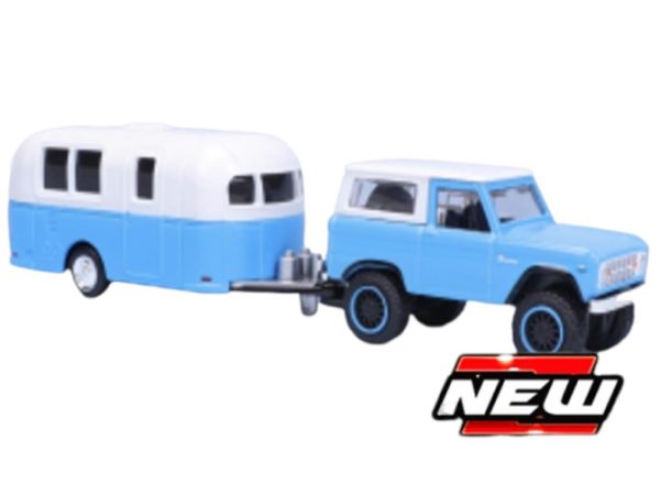Ford BRONCO 1966 + CAMPER TRAILER Escala 1:64
