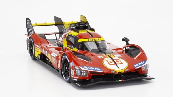 Ferrari 499P #50 FUOCO/NIELSEN/MOLINA LMS HYPERCAR CHAMPION 24H LE MANS 2024 (HARD CASE + STAND) Escala - 1:18 - Image 2