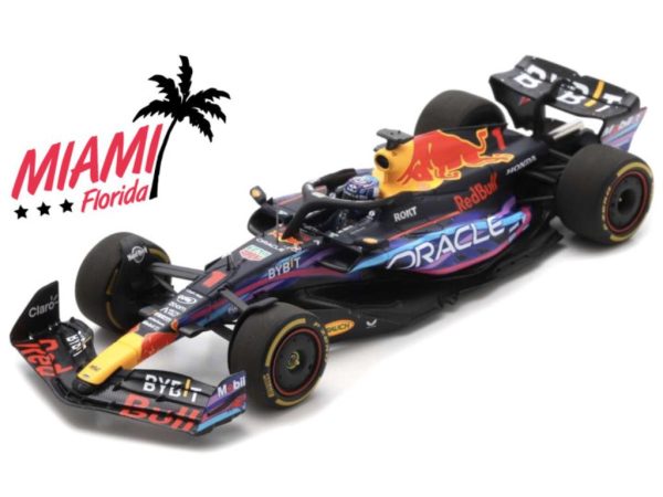 Red Bull RACING RB19 #1 MAX VERSTAPPEN - WINNER MIAMI GP 2023 With Helmet -Escala  1:43