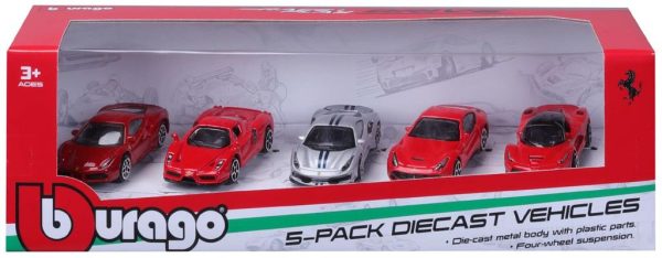 Conjunto 5 Ferrari Escala 1:64