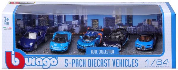 Blue Collection 5 Carros Escala 1:64