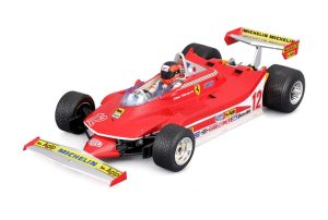 FERRARI F1 312T4 N 12 WINNER WATKINS GLEN GP USA (WITH PILOT FIGURE AND RAIN WHEELS) 1979 GILLES VILLENEUVE RED- Escala 1:18