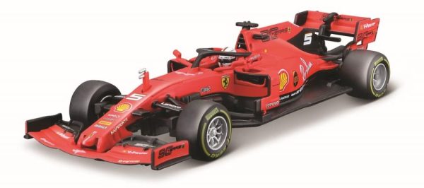 Ferrari SCUDERIA F1 #5 SEBASTIAN VETTEL SEASON CAR 2019 + HELMET - Escala 1:43