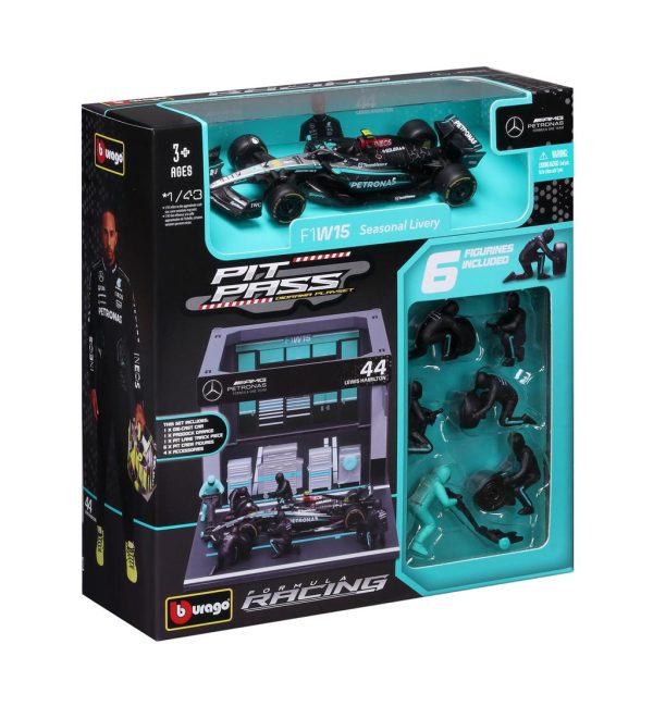 MERCEDES-AMG PETRONAS FORMULA ONE TEAM F1 W14 E PERFORMANCE #44 LEWIS HAMILTON  2023 - PIT PASS SET Escala -1:43 - Image 2
