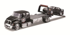 International DURASTAR FLATBED 2021 + Mercedes Benz 190E - Escala:1:64