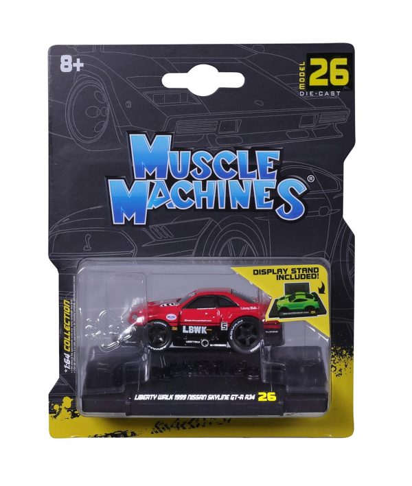 Nissan SKYLINE GT-R R34 LIBERTY WALK 1999 "MUSCLE MACHINES" - Escala 1:64 - Image 2
