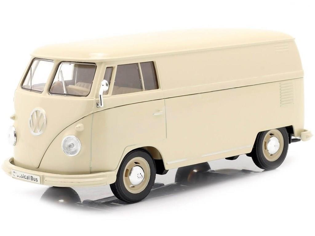Miniature Welly VW T1 Bus 1963 Avec Windsurf, Jaune/crème, échelle 1/24