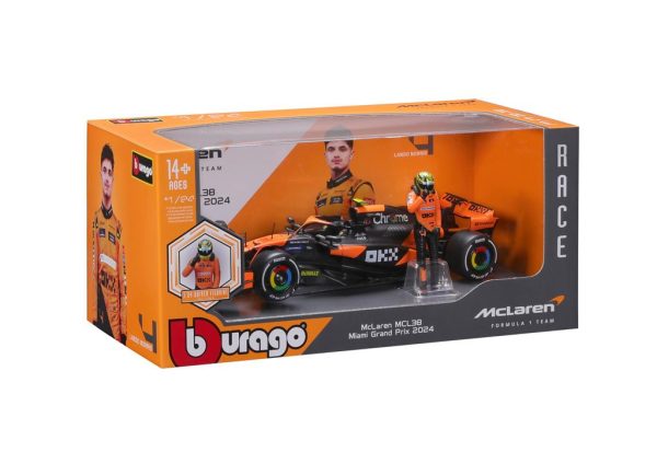 Mclaren MCL38 #4 LANDO NORRIS 2024 With figure Escala - 1:24 - Image 2