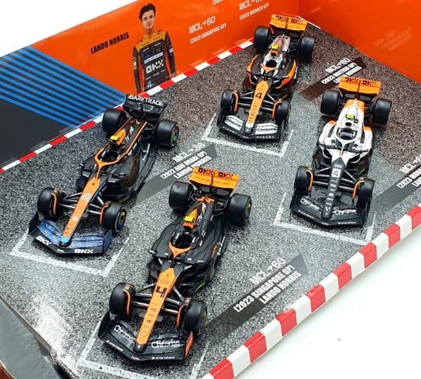 **EXCLUSIVO**Conjunto de 4 carros F1 McLaren #4 Lando Noris 1:43 - Image 2