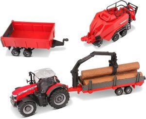 Massey Ferguson 8740S motorizado com reboque basculante