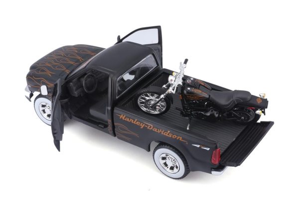 FORD F-350 SUPER DUTY PICK UP 1999 + FXSTB NIGHT TRAIN 2002 'HARLEY DAVIDSON' - Escala 1:24 - Image 2
