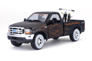 FORD F-350 SUPER DUTY PICK UP 1999 + FXSTB NIGHT TRAIN 2002 'HARLEY DAVIDSON' - Escala 1:24