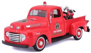 FORD F-1 PICK UP 1948 + EL KNUCKLEHEAD 1936 'HARLEY DAVIDSON' - Escala 1:24
