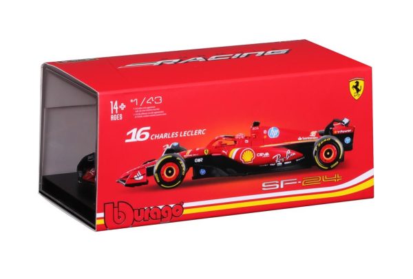 Ferrari SF-24 #16 CHARLES LECLERC F1 2024 With Helmet Escala - 1:43 - Image 11