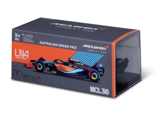 Mclaren MCL 36 #4 LANDO NORRIS 2022 with helmet - Escala 1:43 - Image 3