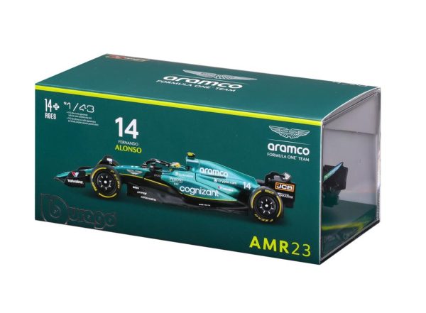 ASTON MARTIN ARAMCO COGNIZANT AMR23 #14 FERNANDO ALONSO 2023 W/ HELMET Escala 1:43 - Image 2