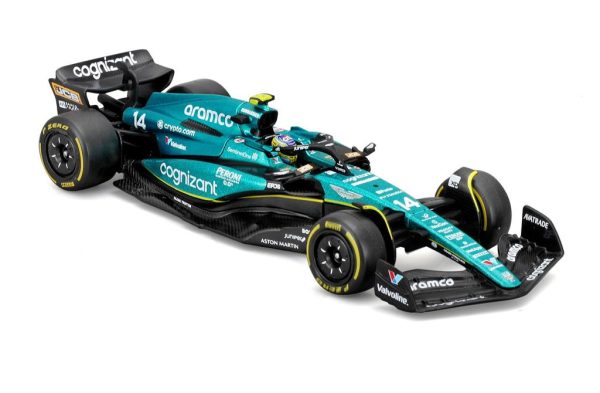 ASTON MARTIN ARAMCO COGNIZANT AMR23 #14 FERNANDO ALONSO 2023 W/ HELMET Escala 1:43 - Image 10
