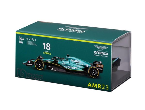 ASTON MARTIN ARAMCO COGNIZANT AMR23 #18 LANCE STROLL 2023 W/ HELMET Escala 1:43 - Image 10