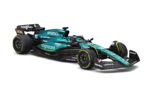 ASTON MARTIN ARAMCO COGNIZANT AMR23 #18 LANCE STROLL 2023 W/ HELMET Escala 1:43 - Image 5
