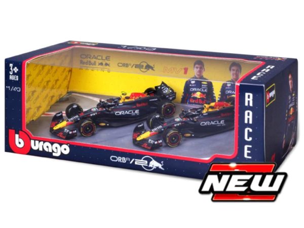 Red Bull RB20 #1 MAX VERSTAPPEN + #11 SERGIO PEREZ 2024 - 2 CAR SET - Escala 1:43