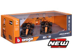 Mclaren MCL 38 #4 LANDO NORRIS + #81 OSCAR PIASTRI 2024 - 2 CAR SET - Escala 1:43