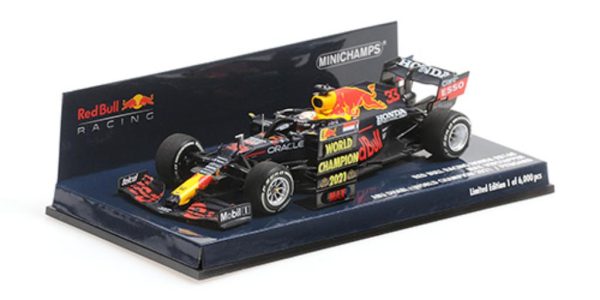 RED BULL RACING HONDA RB16B #33 MAX VERSTAPPEN - WINNER ABU DHABI GP 2021 W/PITBOARD WC 2021 Escala - 1:43 - Image 2