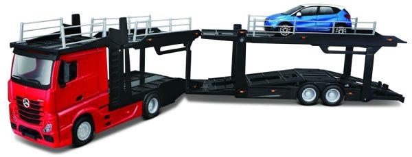 MERCEDES BENZ ACTROS 2545 MULTICARRO CARRIER + RENAULT CAPTUR 2016 - Escala 1:43