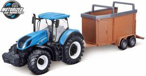 New Holland T7.315 TRACTOR + TRANSITÁRIO PARA GADO - Escala 10 CM