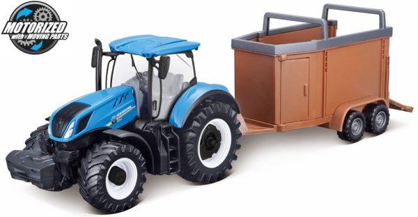 New Holland T7.315 TRACTOR + TRANSITÁRIO PARA GADO - Escala 10 CM