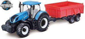 New Holland T7.315 TRACTOR + REBOQUE BASCULANTE - Escala 10 CM