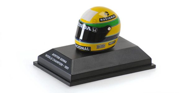 HELMET AYRTON SENNA - WORLD CHAMPION 1991 Escala -1:8 - Image 4
