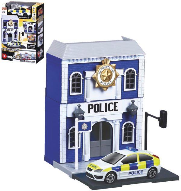 BBURAGO CITY POLICE STATION + 1 CARRO 'BUILD YOUR CITY' - Escala 1:43