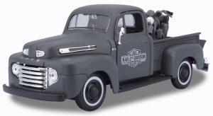 FORD F-1 PICK UP 1948 + HARLEY DAVIDSON WLA FLATHEAD 1942 - Escala 1:24