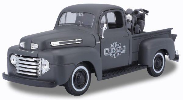 FORD F-1 PICK UP 1948 + HARLEY DAVIDSON WLA FLATHEAD 1942 - Escala 1:24