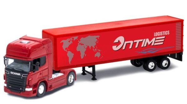 SCANIA V8 R730 TRACTOR TRAILER "ON TIME LOGISTICS" - Escala 1:64