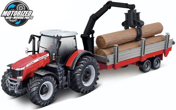 Massey Ferguson 8740S + FORWARDER DE ÁRVORES - Escala 10 CM