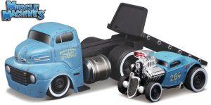 Ford COE 1950 + Ford 3W COUPE 1933 - MUSCLE TRANSPORTS "MUSCLE MACHINES" - Escala 1:64