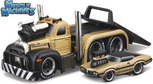 Mack B-61 FLATBED 1953 + Oldsmobile 442 1970 - Escala 1:64