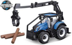 New Holland T7.315 TRACTOR FLORESTAL + CARREGADOR DE MADEIRA - Escala 10 CM