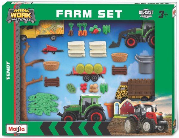 Fendt MINI WORK MACHINES SUPER FARM PLAY SET (7