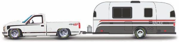 Chevrolet 454 SS 1999 + CAMPER TRAILER - Escala 1:64
