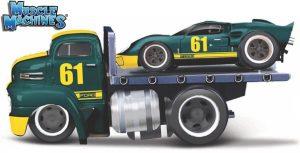 Ford COE FLATBED 1950 - FORD GT40 MK II #61 1966 - MUSCLE TRANSPORTS "MUSCLE MACHINES" - Escala 1:64