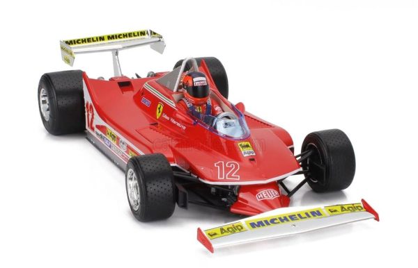 FERRARI F1 312T4 #12 WINNER SOUTH AFRICA GP KYALAMI (WITH PILOT) 1979 GILLES VILLENEUVE - Escala 1:18