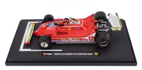 FERRARI F1 312T4 #12 WINNER SOUTH AFRICA GP KYALAMI (WITH PILOT) 1979 GILLES VILLENEUVE - Escala 1:18 - Image 3