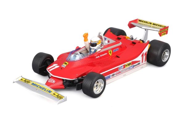 FERRARI F1 312T4 N 11 WINNER GP MONZA JODY SCHECKTER (WITH PILOT FIGURE) 1979 WORLD CHAMPION RED - Escala 1:18